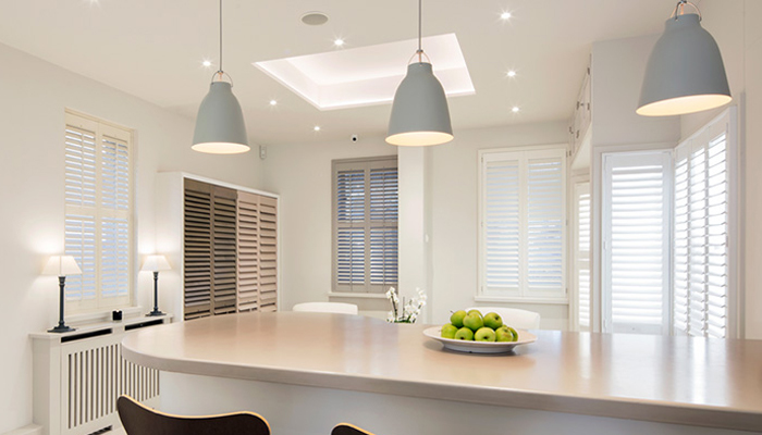 Plantation shutters for large windows